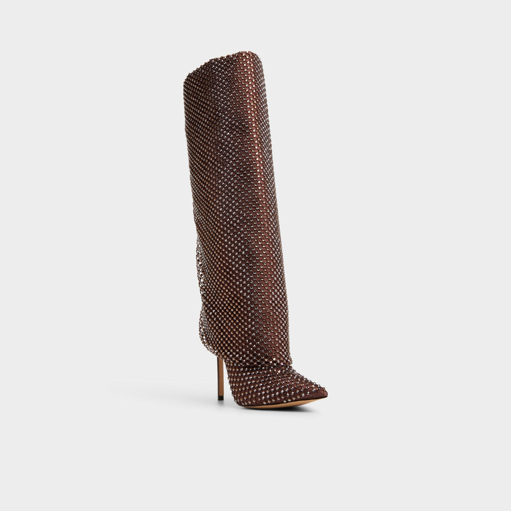 Aldo Livydalia in Dark Brown - Knee-high boot, Stiletto heel