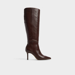 Aldo Saphiria Dark Brown Women's Tall Boots - Knee-high boot, Stiletto heel