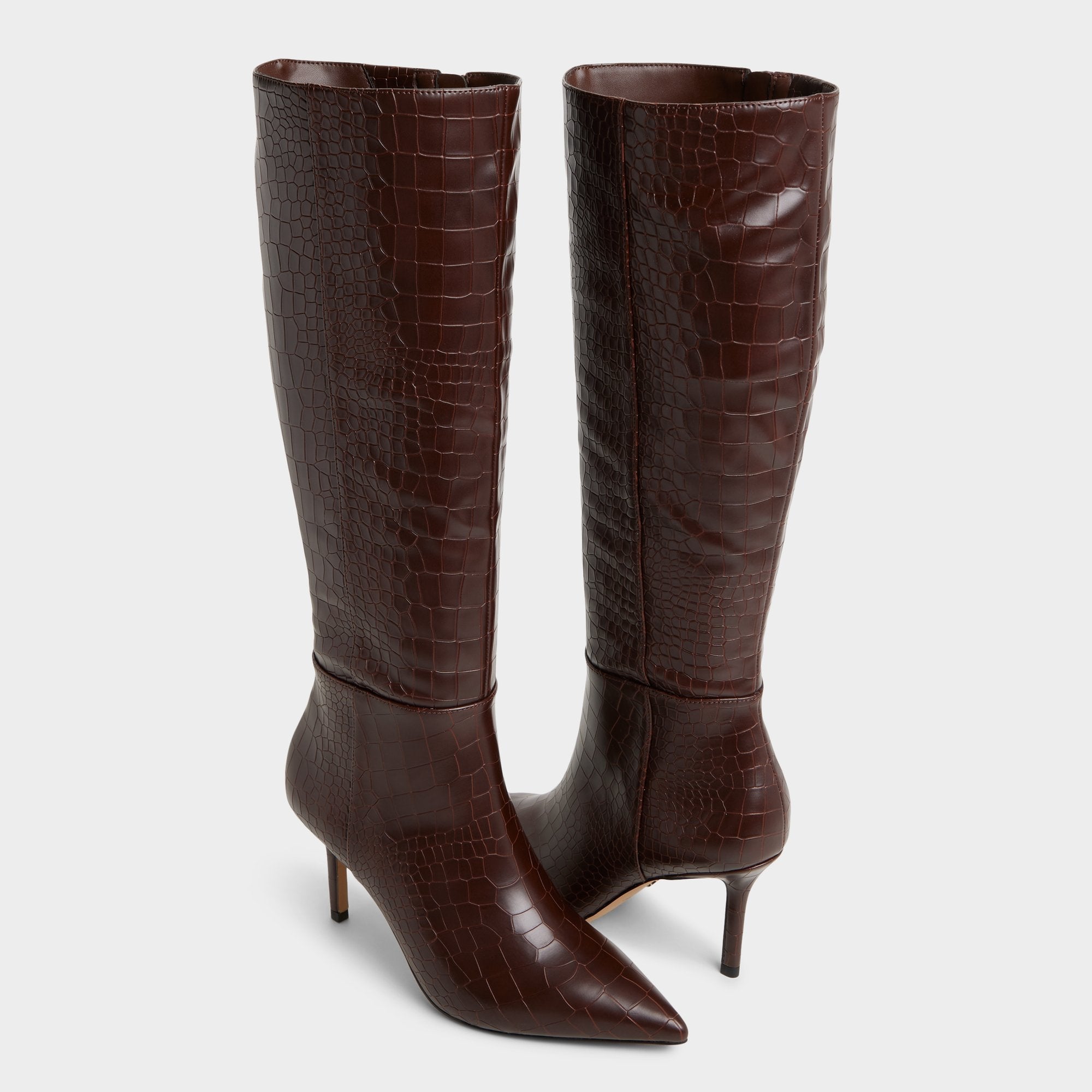Aldo Saphiria Dark Brown Women's Tall Boots - Knee-high boot, Stiletto heel