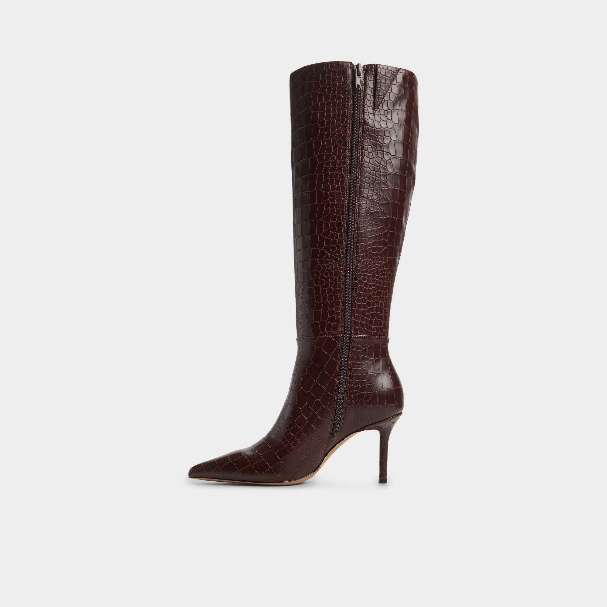Aldo Saphiria Dark Brown Women's Tall Boots - Knee-high boot, Stiletto heel