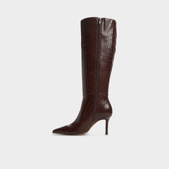 Aldo Saphiria Dark Brown Women's Tall Boots - Knee-high boot, Stiletto heel
