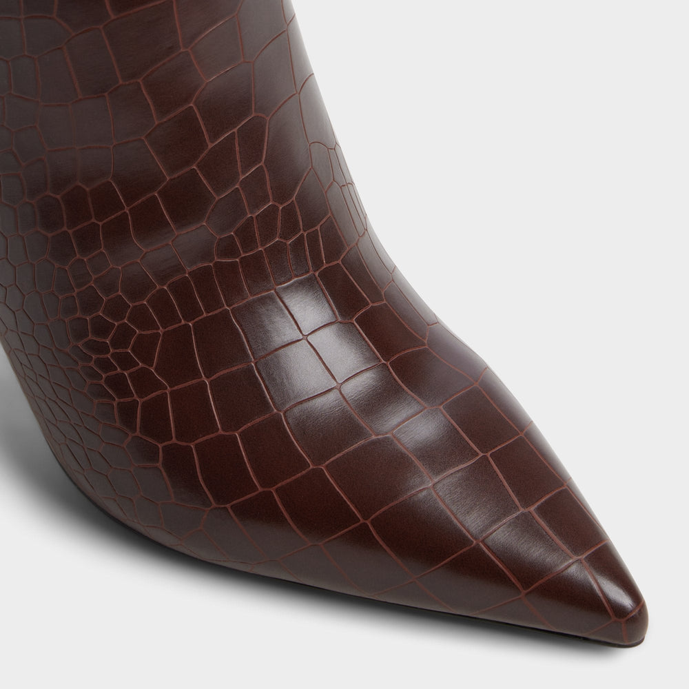 Aldo Saphiria Dark Brown Women's Tall Boots - Knee-high boot, Stiletto heel