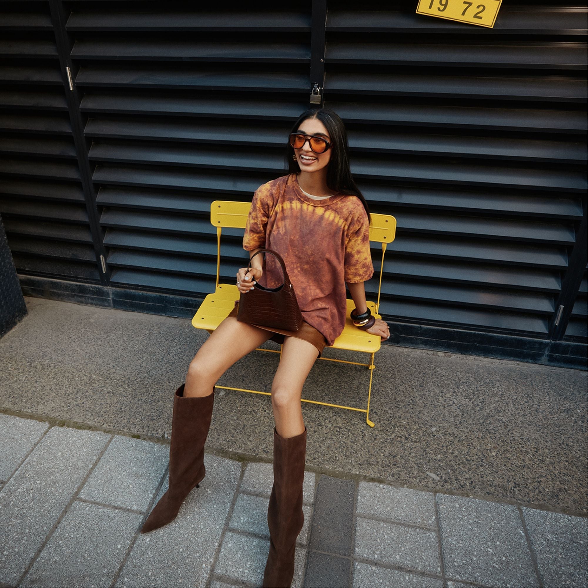 Aldo Selora in Dark Brown - Knee-high boot, Stiletto heel