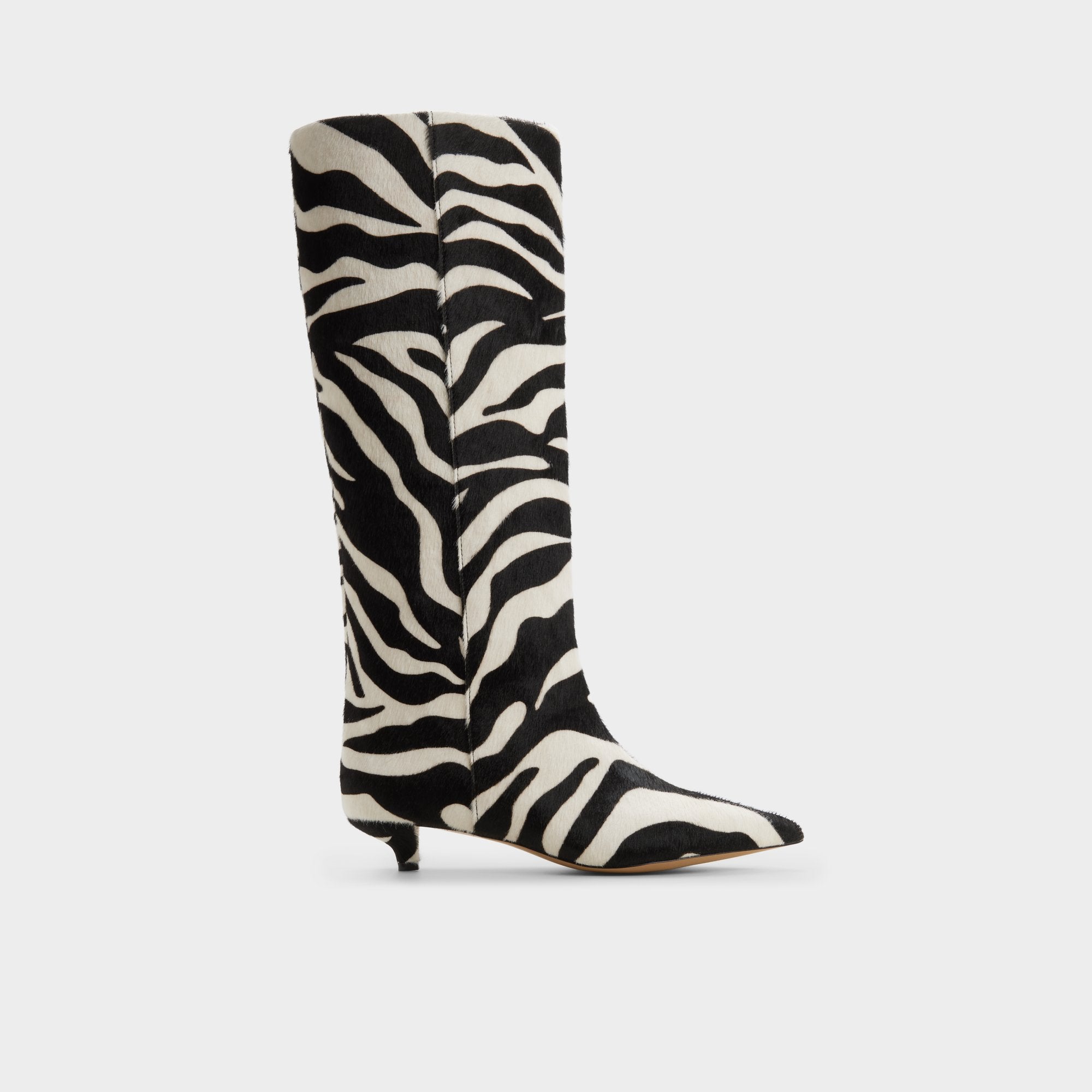 Aldo Gabelia in White Black - Knee-high boot, Kitten heel