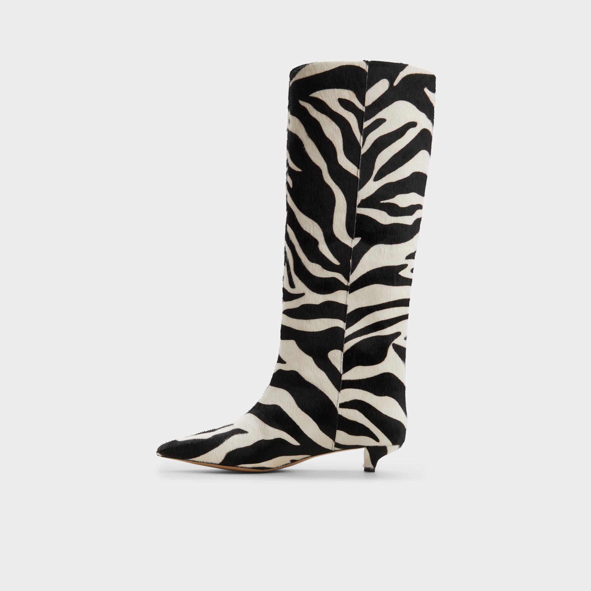 Aldo Gabelia in White Black - Knee-high boot, Kitten heel