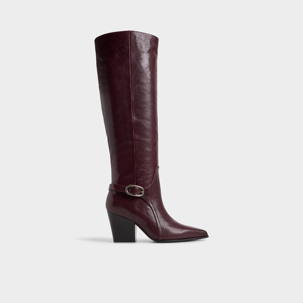 Aldo Saddle in Bordo - Knee-high boot, Block heel
