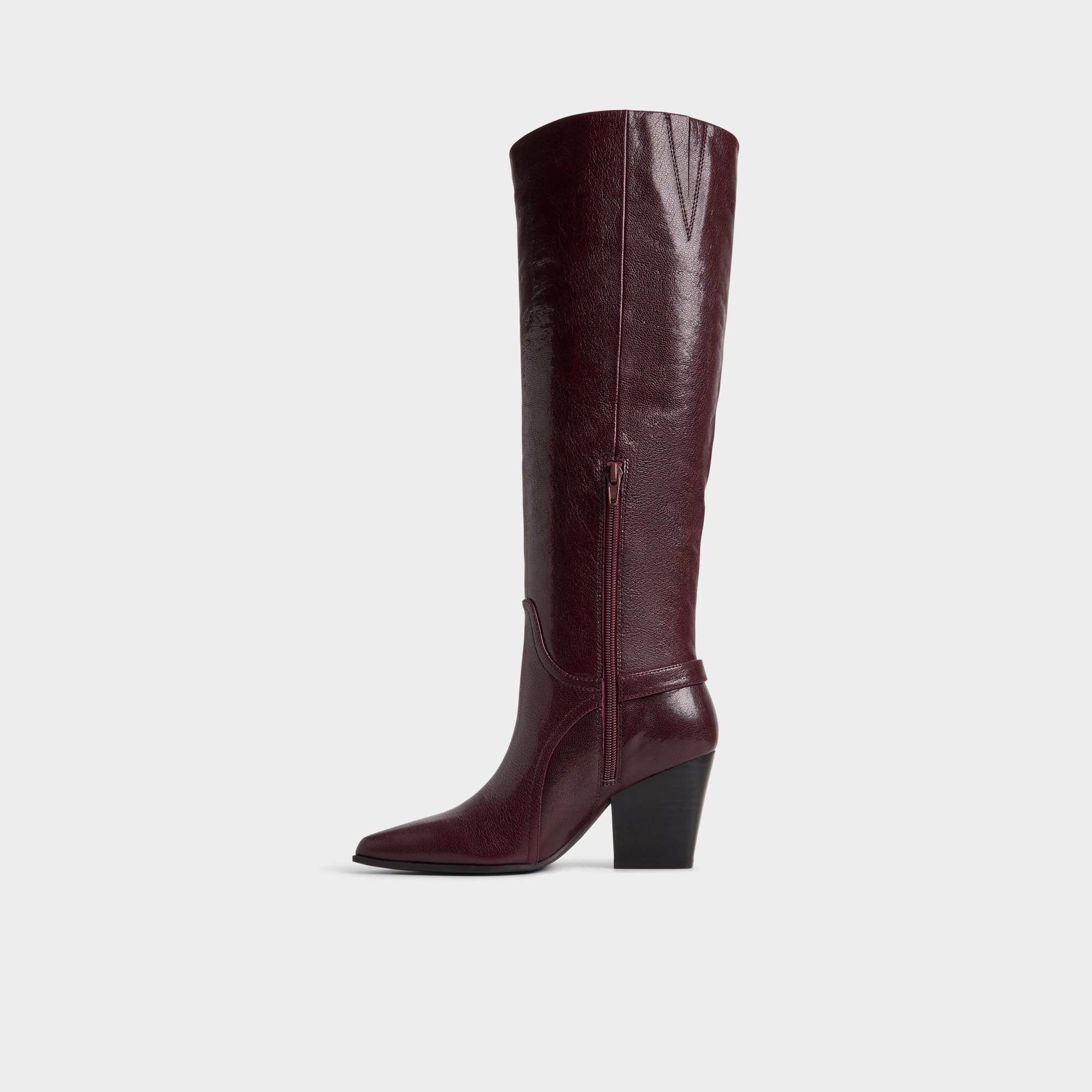 Aldo Saddle in Bordo - Knee-high boot, Block heel