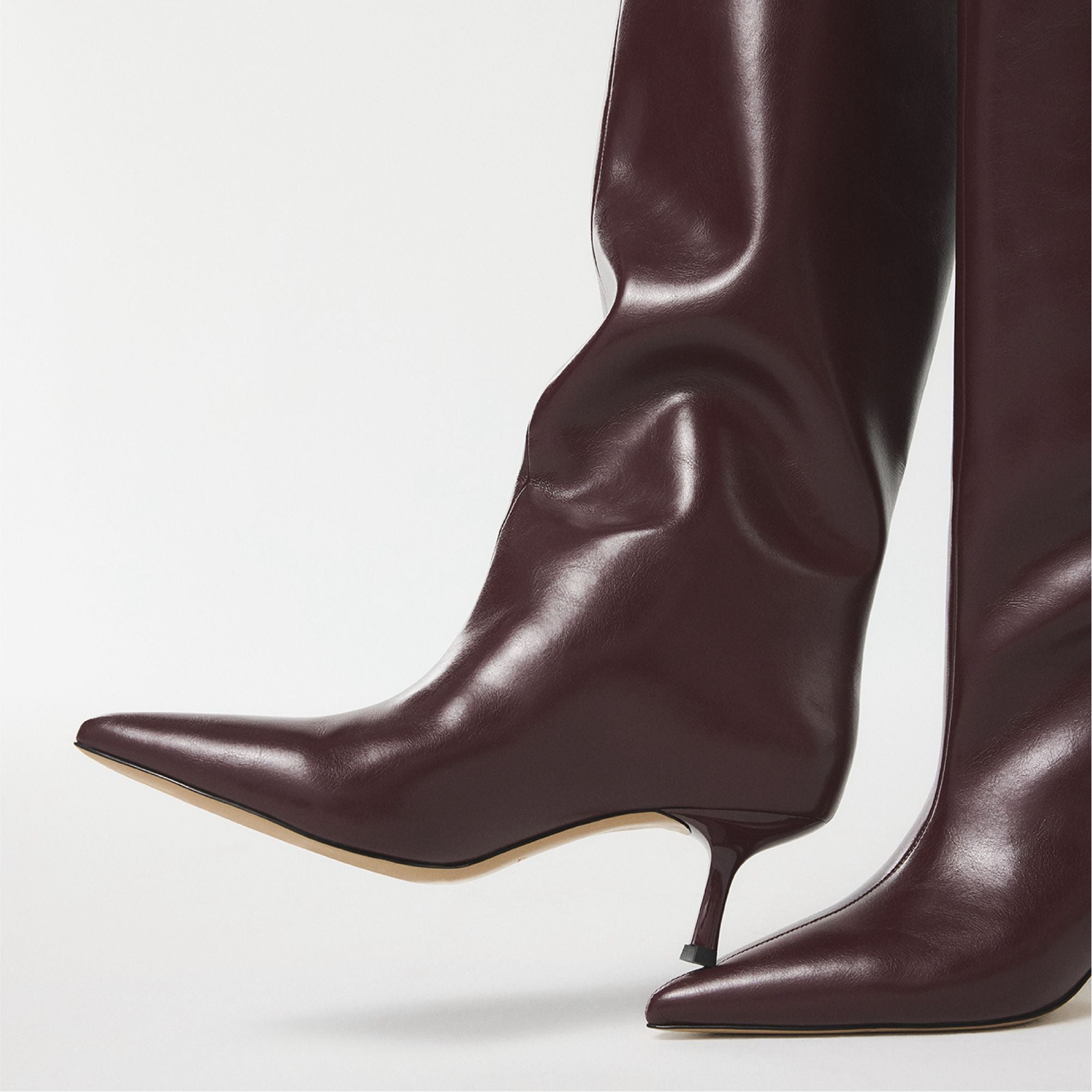Aldo Selora in Burgundy - Knee-high boot, Stiletto heel