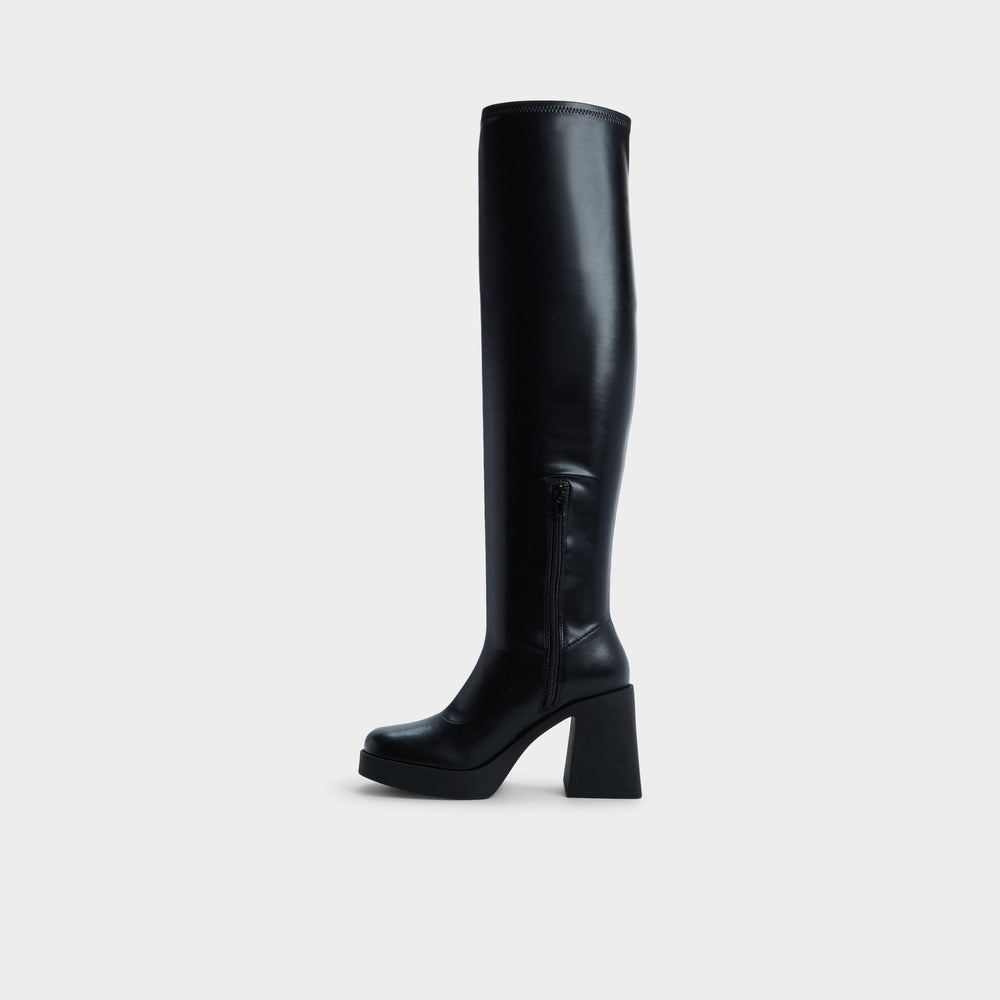 Aldo Maritza in Black - Over-the-knee boot, Platform