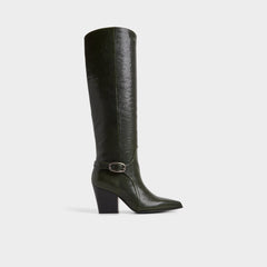 Aldo Saddle in Dark Green - Knee-high boot, Block heel