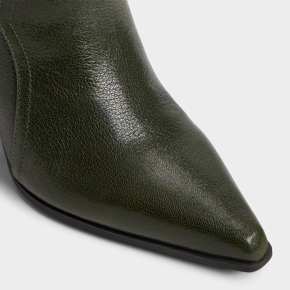 Aldo Saddle in Dark Green - Knee-high boot, Block heel
