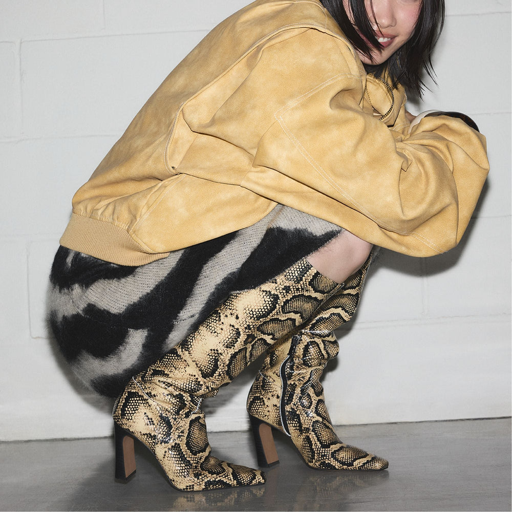 Aldo Vivienna in Brown Multi - Knee-high boot, Block heel