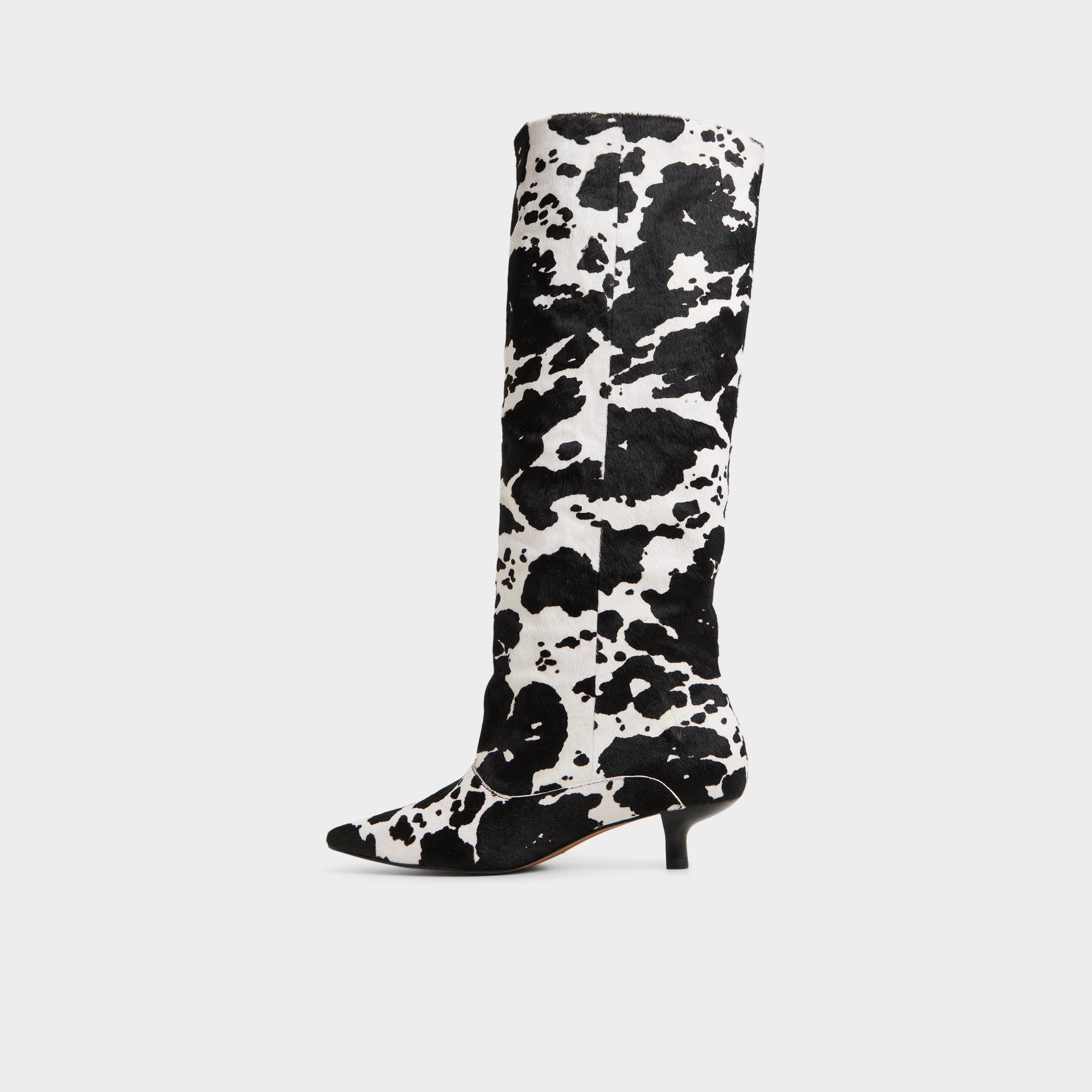 Aldo Everose in White Black - Knee-high boot, Kitten heel