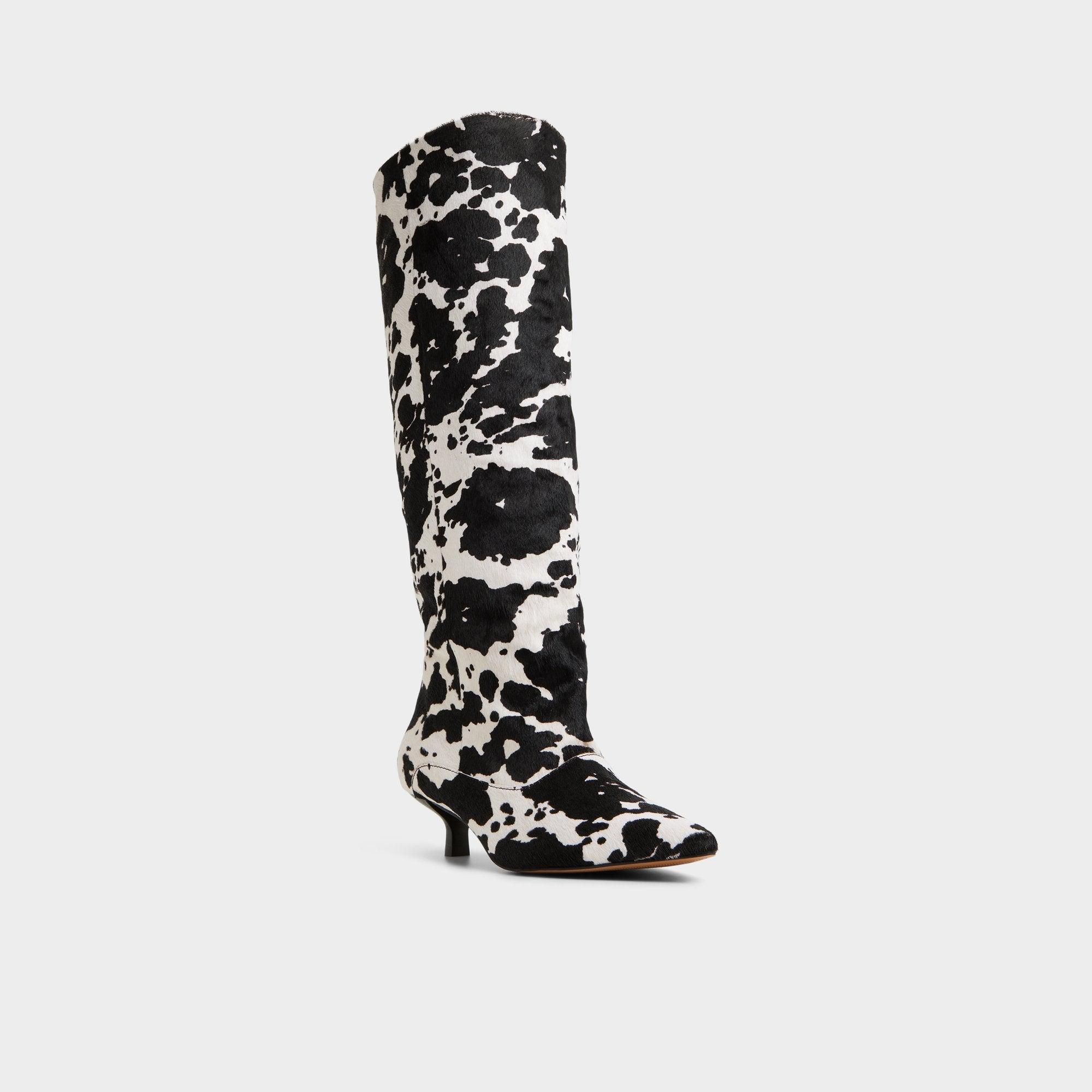 Aldo Everose in White Black - Knee-high boot, Kitten heel