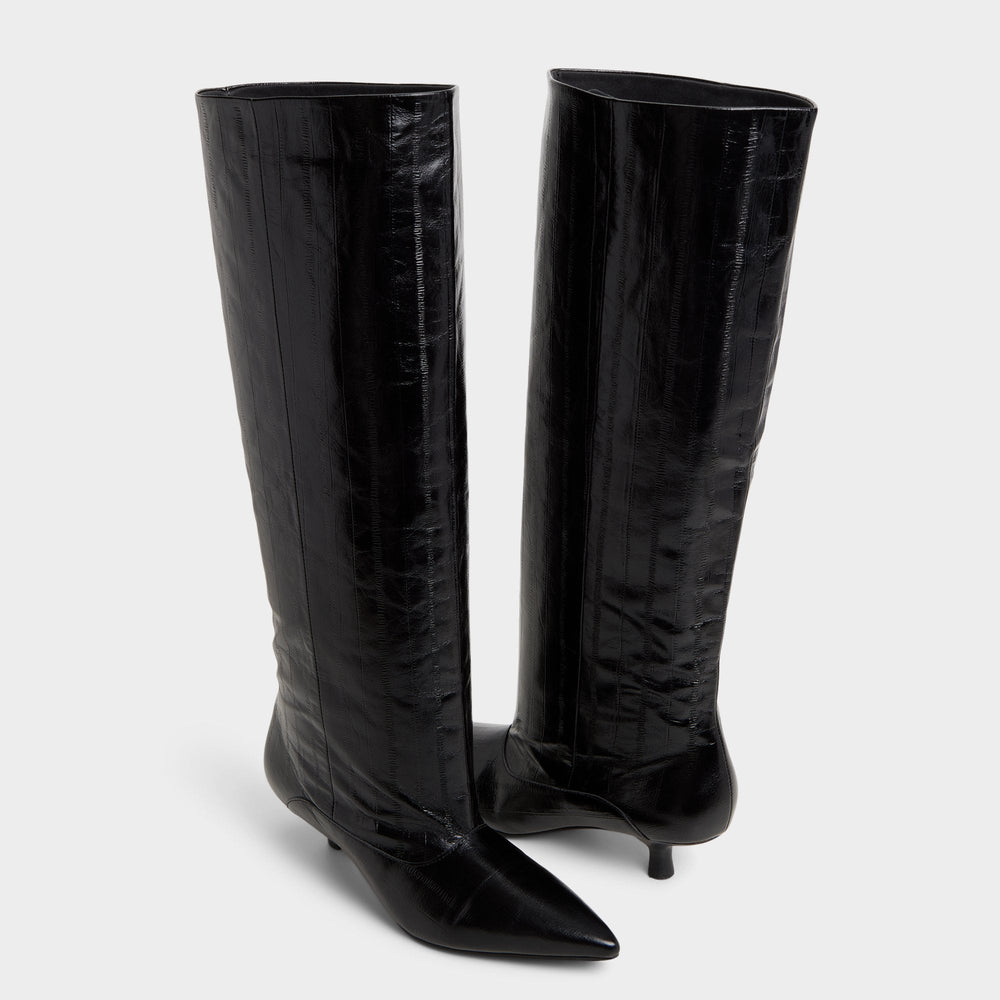 Aldo Everose in Black - Knee-high boot, Kitten heel