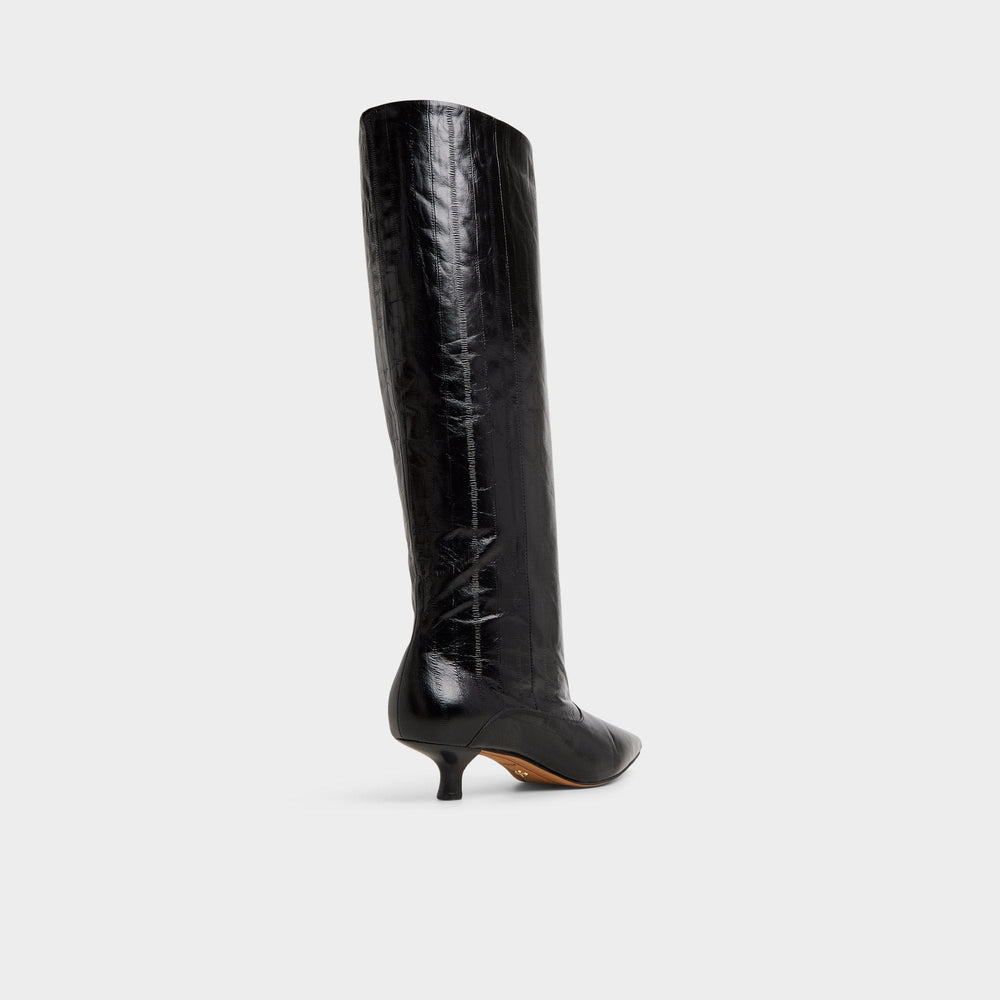 Aldo Everose in Black - Knee-high boot, Kitten heel