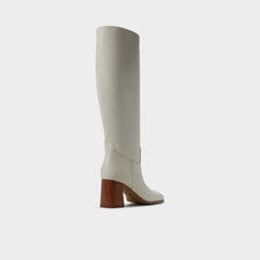 Aldo Elyze in White Bone - Knee-high boot, Block heel