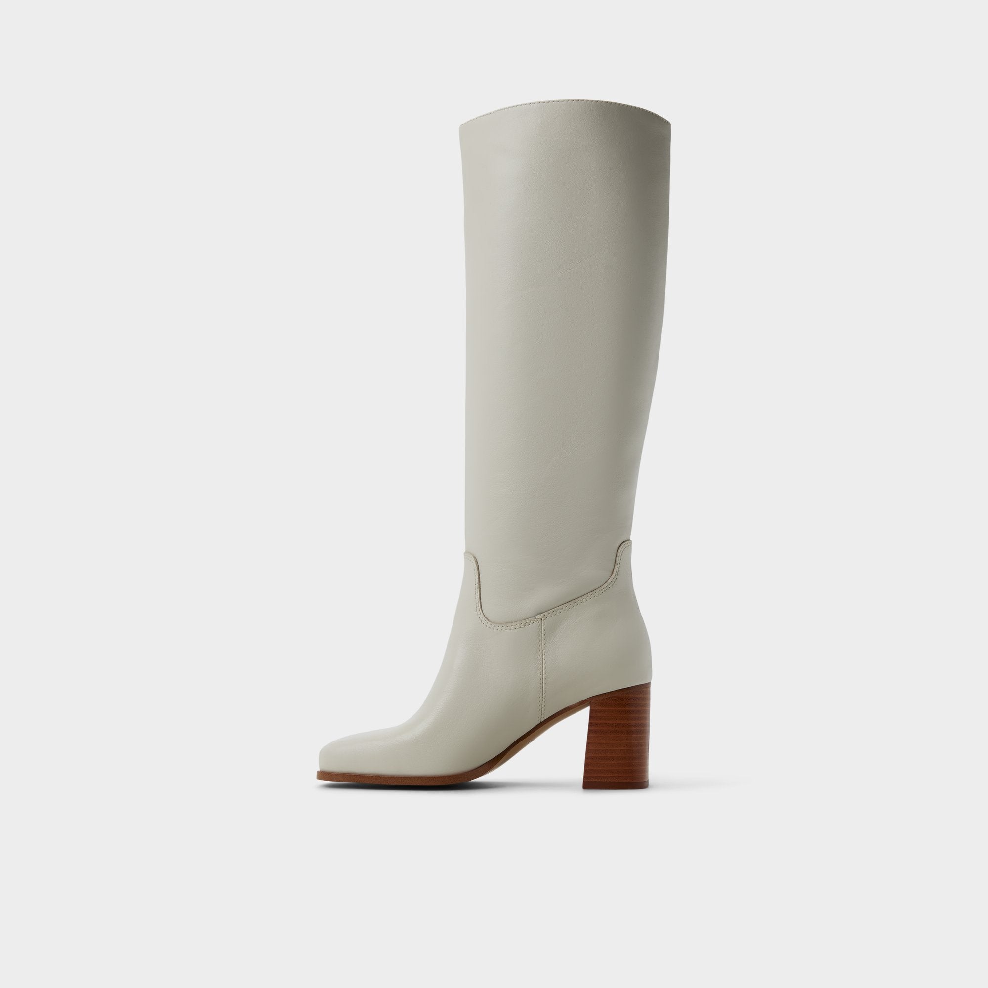 Aldo Elyze in White Bone - Knee-high boot, Block heel