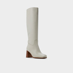 Aldo Elyze in White Bone - Knee-high boot, Block heel