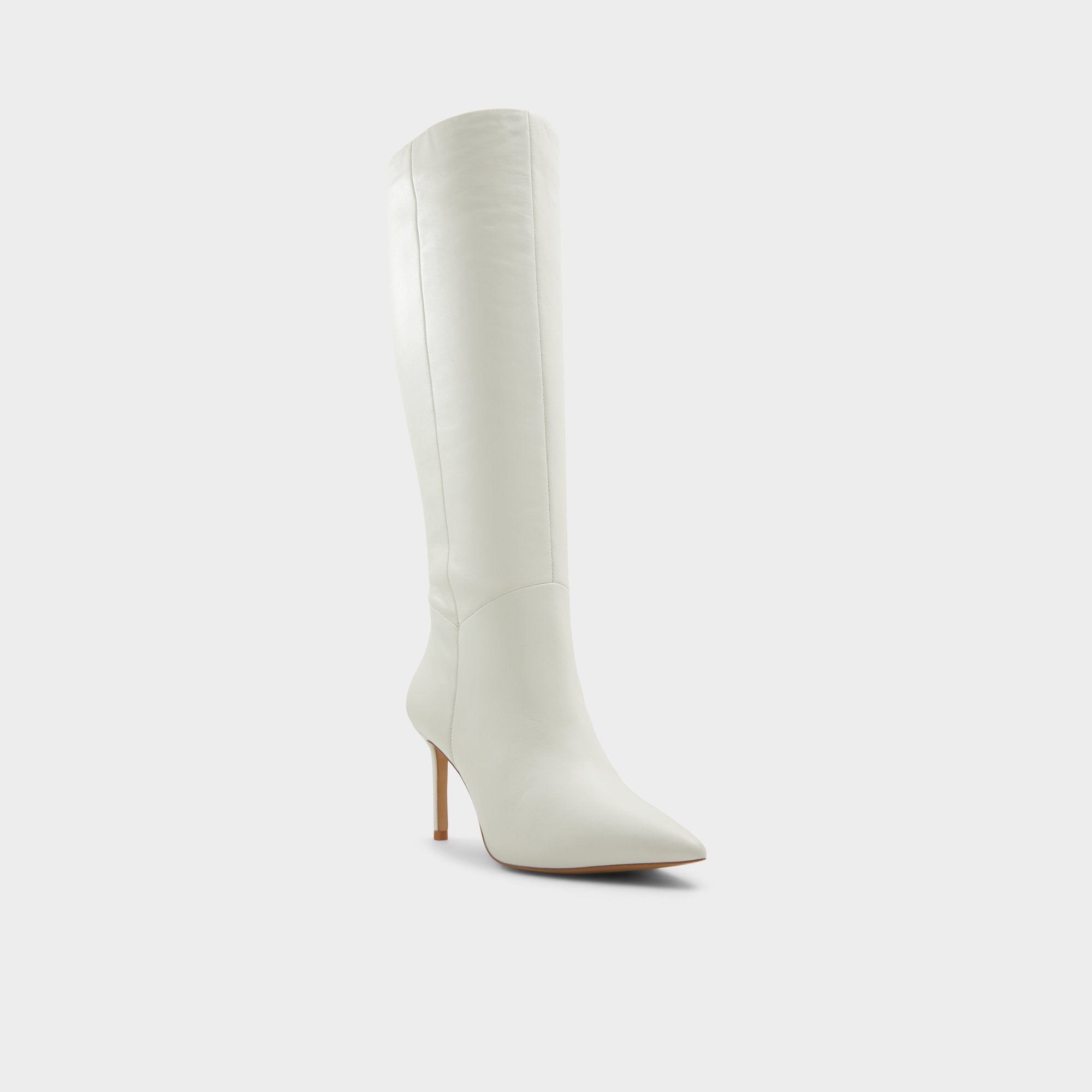 Aldo Laroche White/Bone Women's Tall Boots - Knee-high boot, Stiletto heel