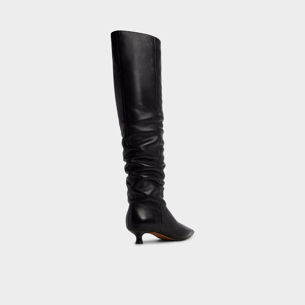 Aldo Muttsee Black Women's Tall Boots - Over-the-knee boot, Kitten heel