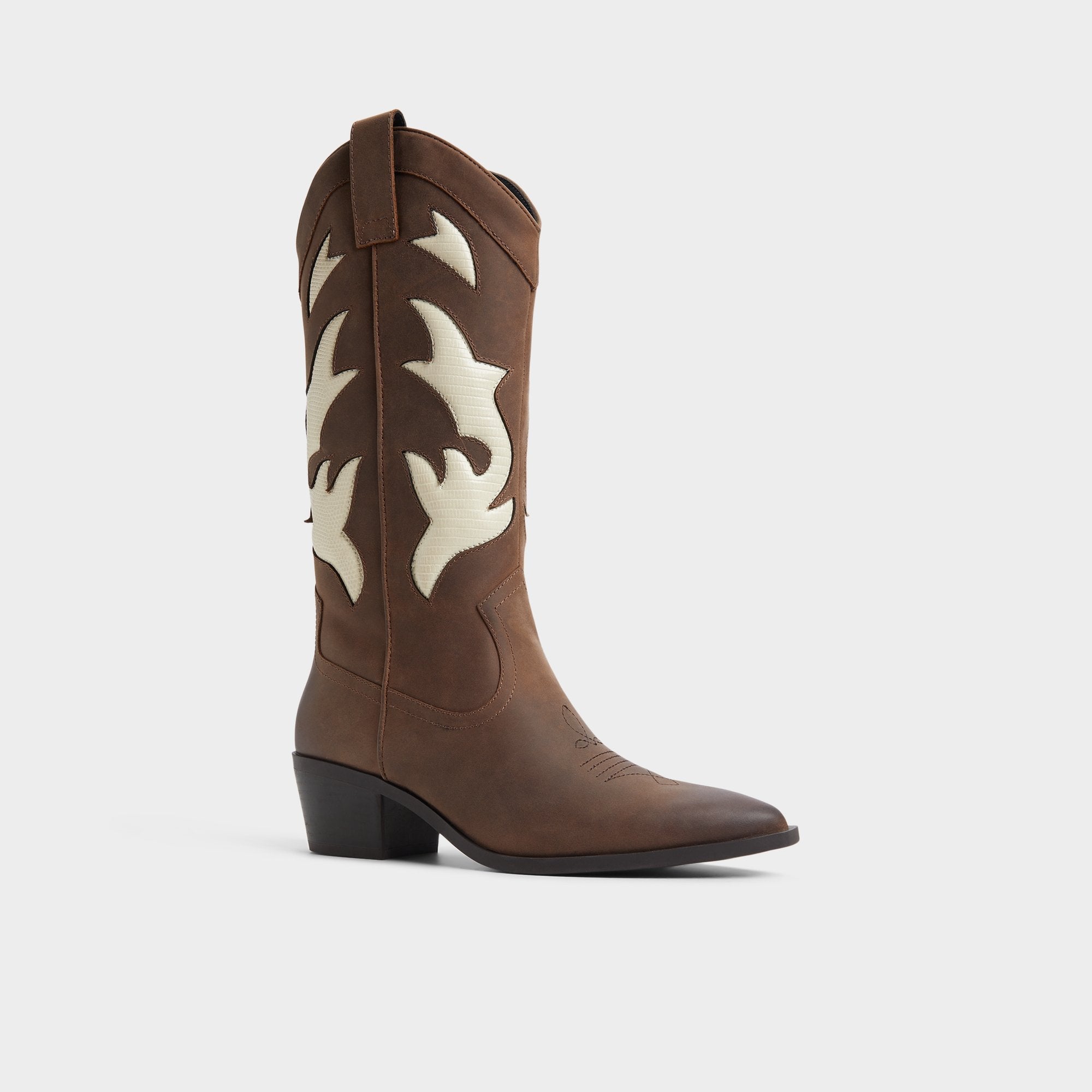 Aldo Nebraska Royal Brown Women's Western - Mid-calf western boot