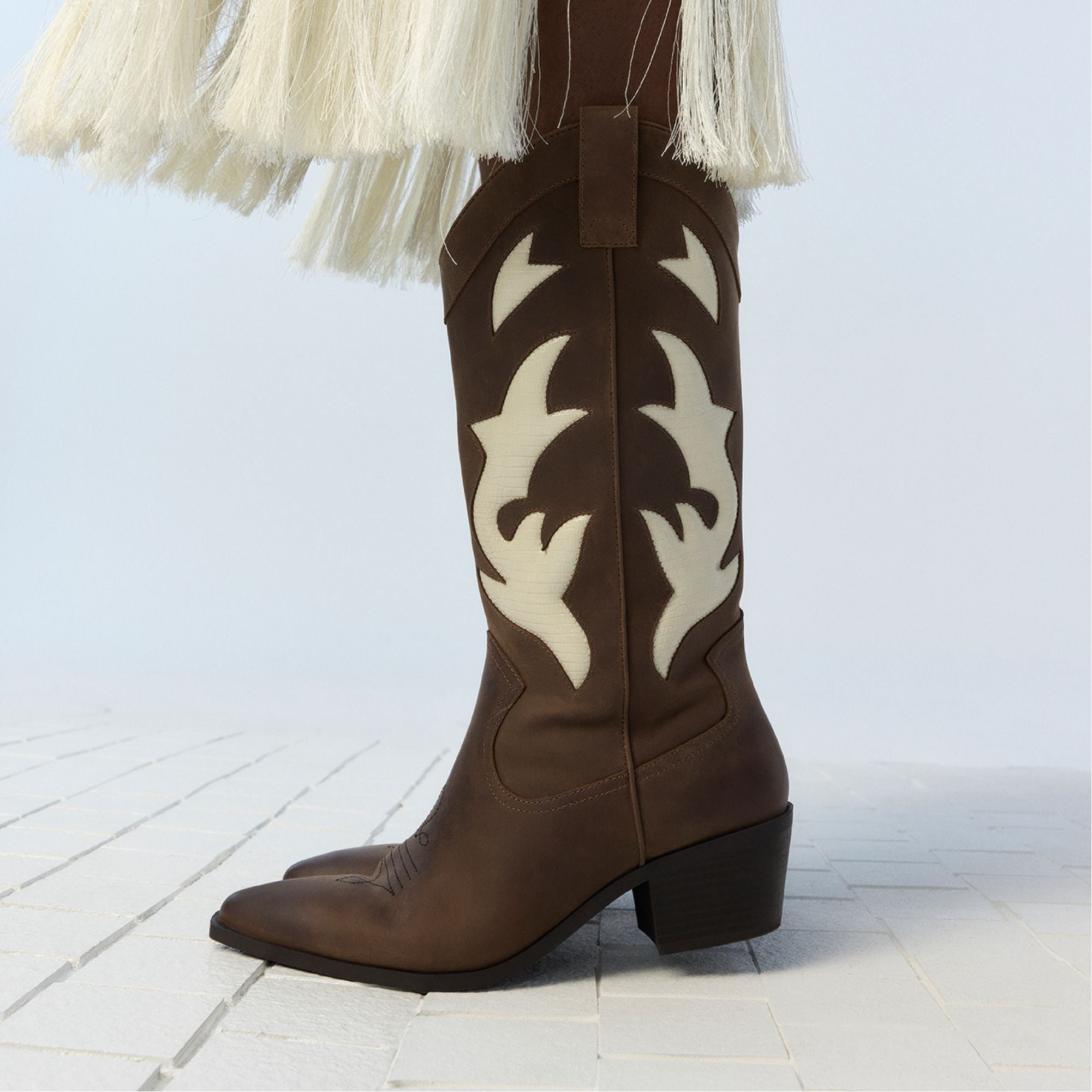 Aldo Nebraska Royal Brown Women's Western - Mid-calf western boot