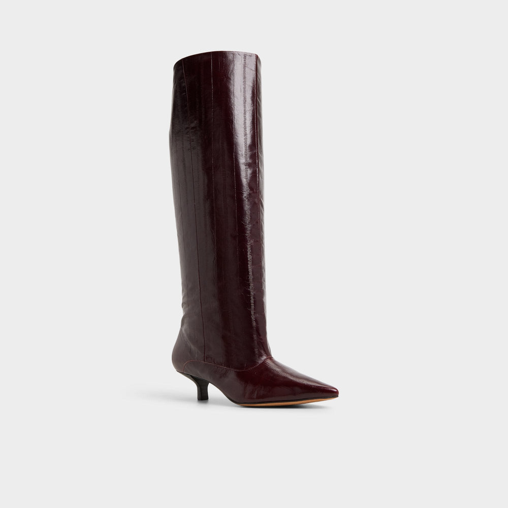 Aldo Everose in Bordo - Knee-high boot, Kitten heel