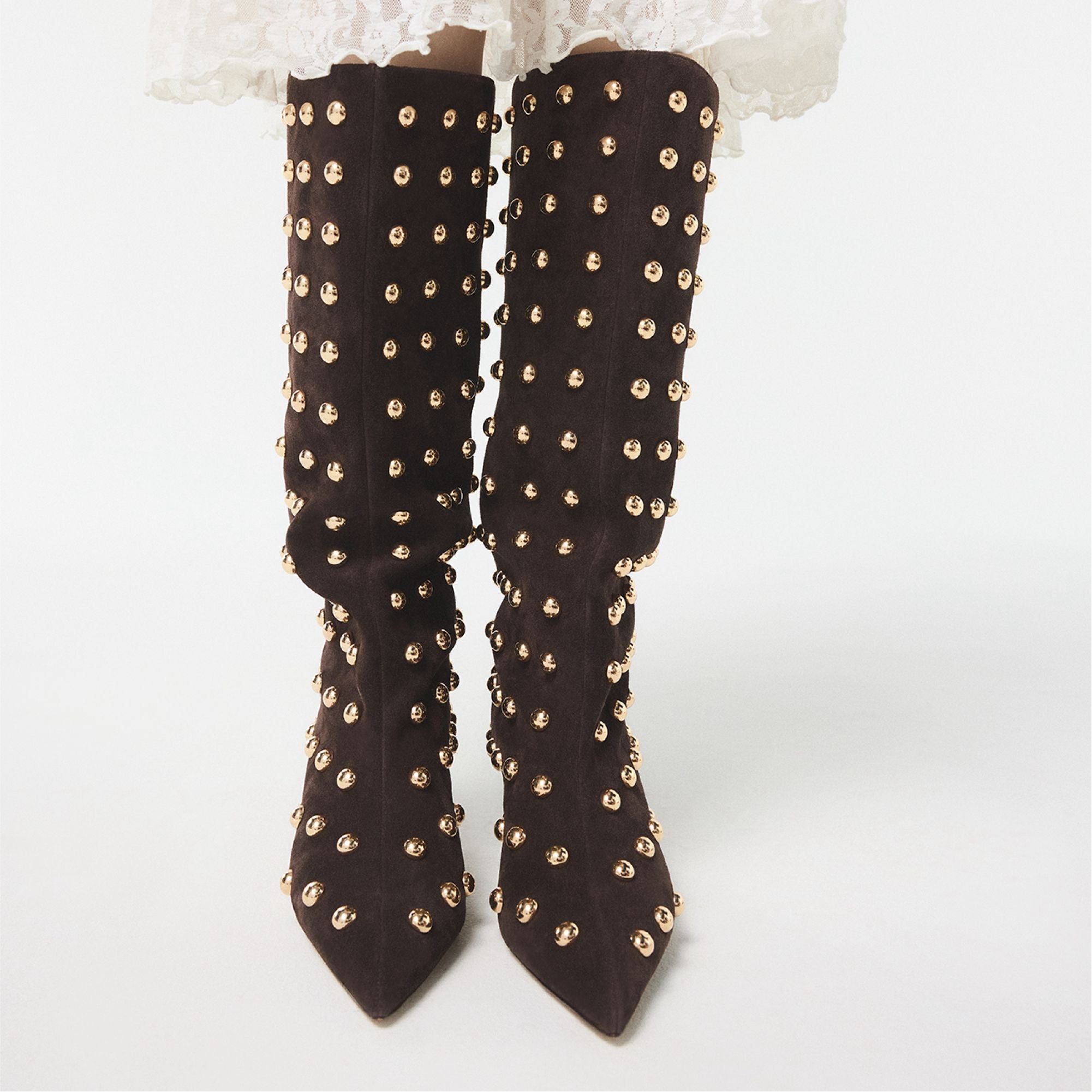 Aldo Selora in Medium Brown - Knee-high boot, Stiletto heel
