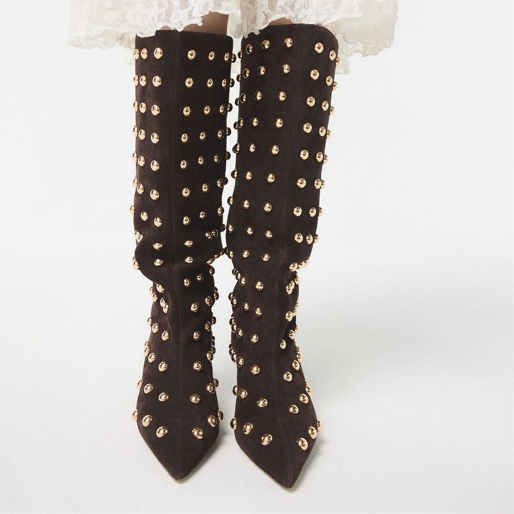 Aldo Selora in Medium Brown - Knee-high boot, Stiletto heel
