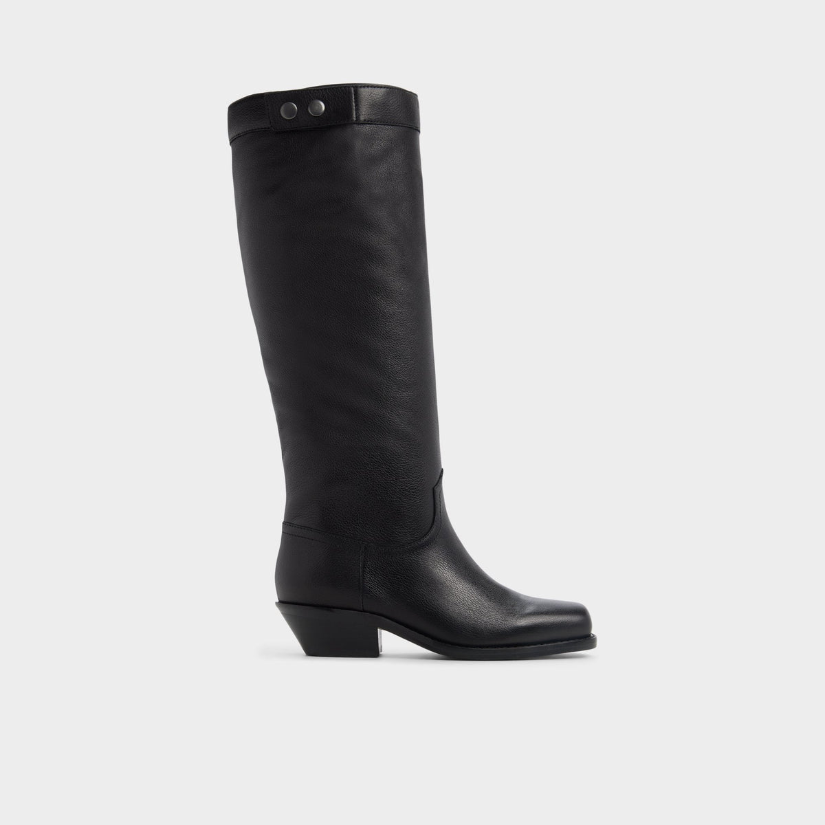 Aldo Emberlyn in Black - Knee-high western boot, Cup sole