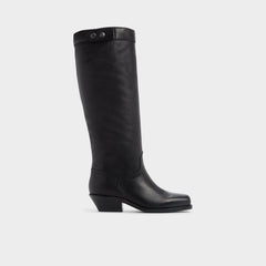 Aldo Emberlyn in Black - Knee-high western boot, Cup sole