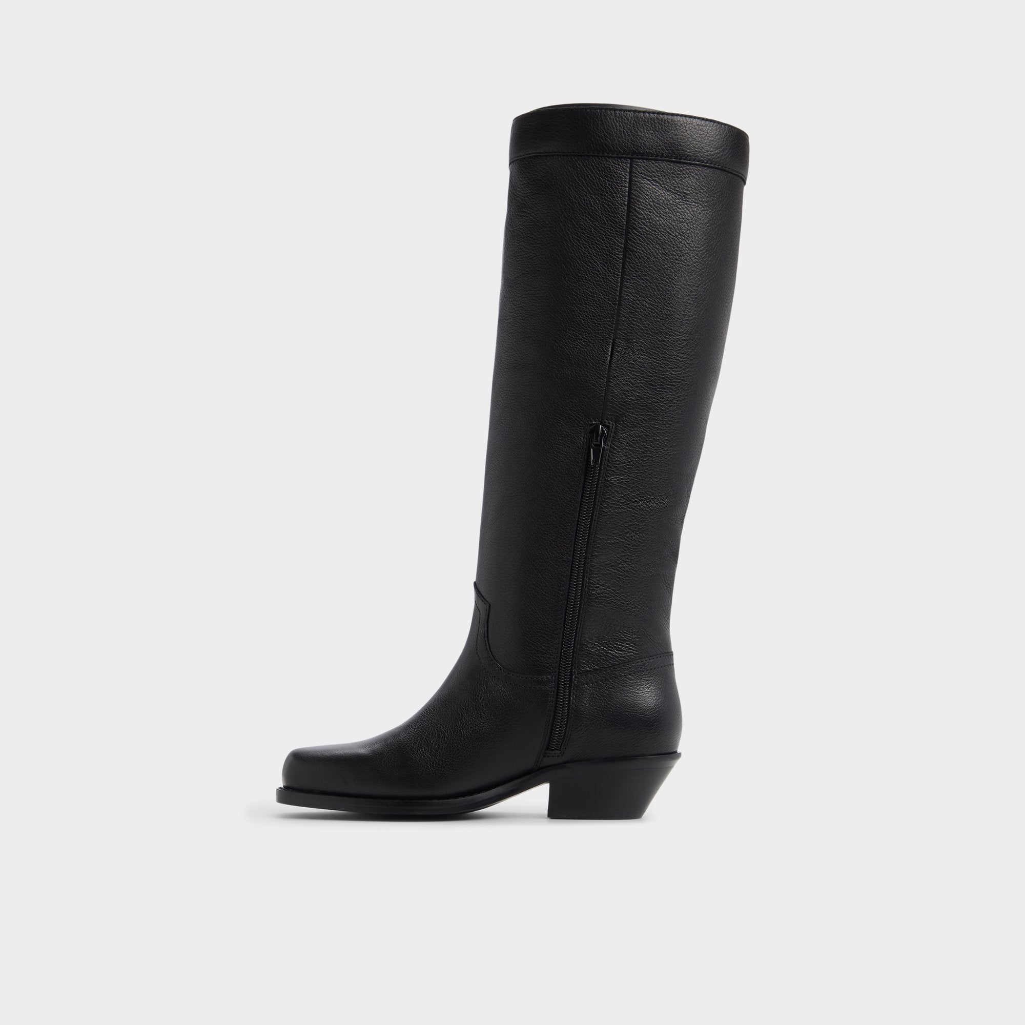 Aldo Emberlyn in Black - Knee-high western boot, Cup sole