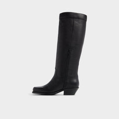 Aldo Emberlyn in Black - Knee-high western boot, Cup sole