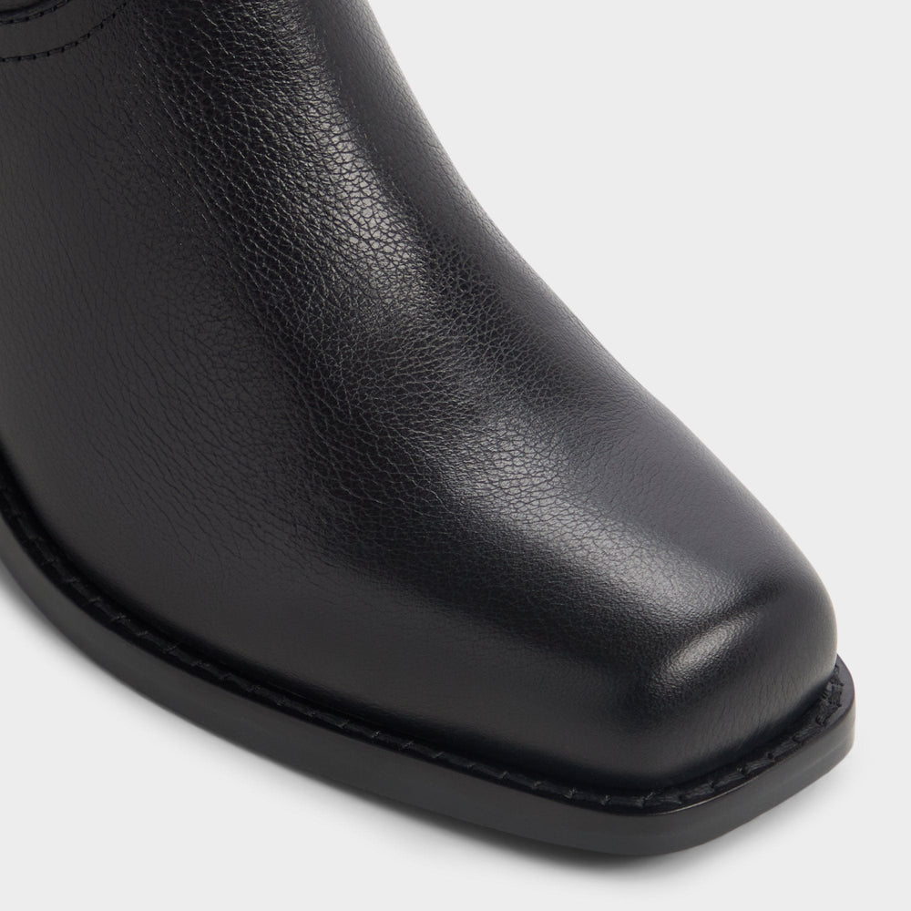 Aldo Emberlyn in Black - Knee-high western boot, Cup sole