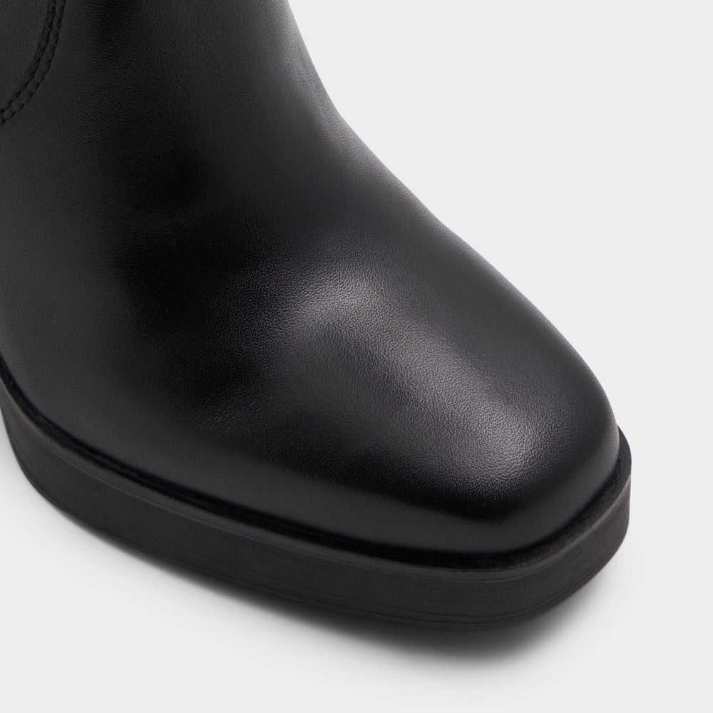 Aldo Equine Black Women's Tall Boots - Knee-high boot, Black