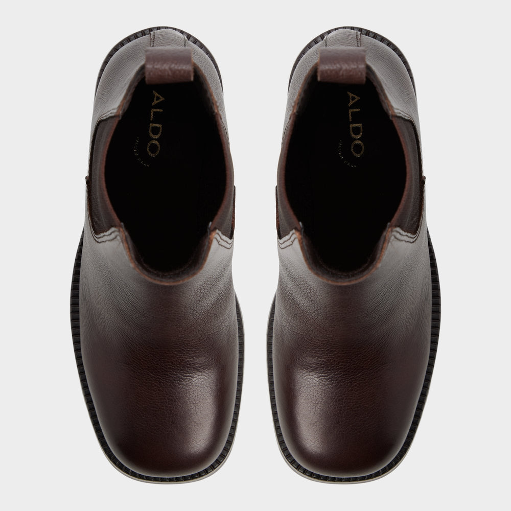 Aldo Anneliese in Medium Brown - Chelsea boot, Lug sole