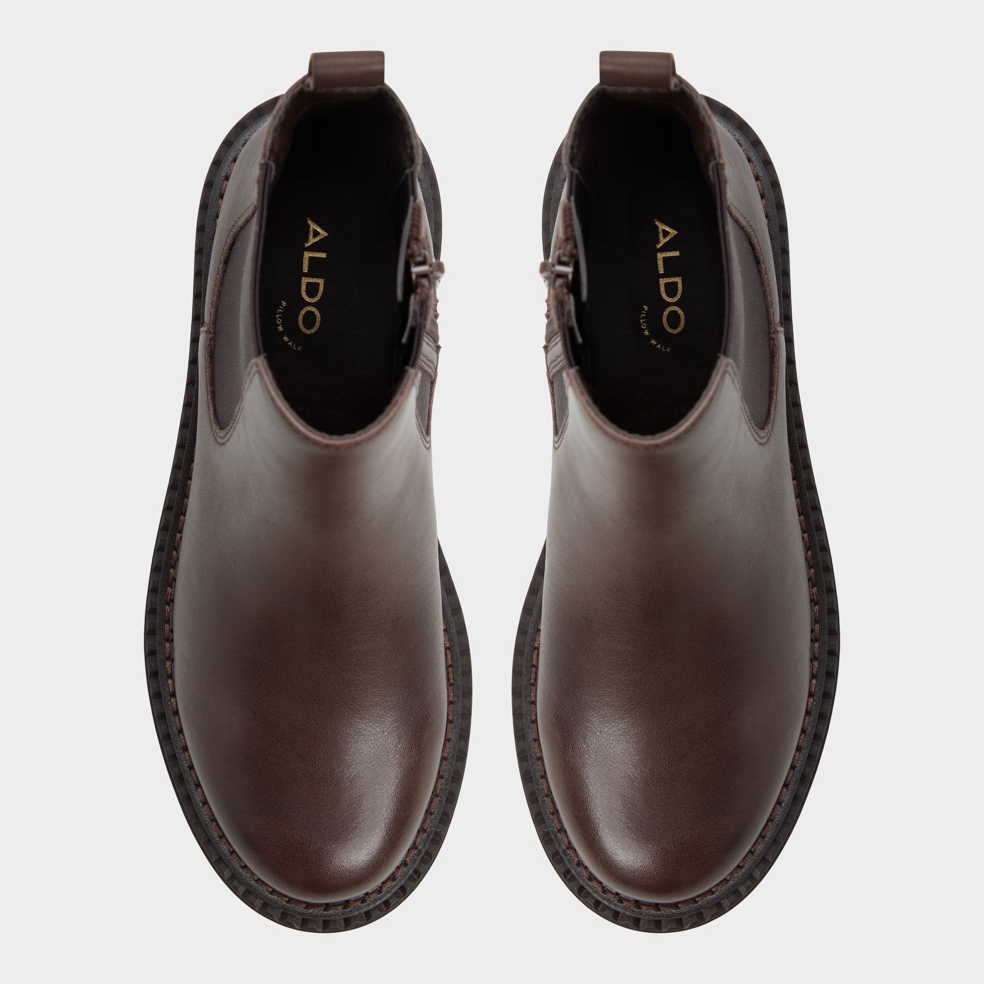 Aldo Bestina in Dark Brown - Chelsea boot, Lug sole