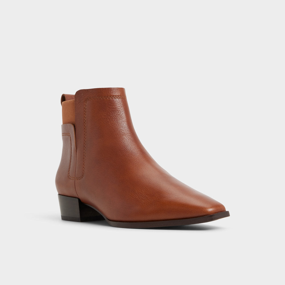 Aldo Raneldar in Medium Brown - Chelsea boot, Block heel
