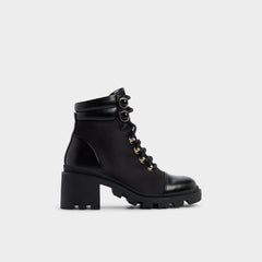 Aldo Mariettia in Black - Lace-up boot, Lug sole