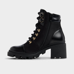 Aldo Mariettia in Black - Lace-up boot, Lug sole