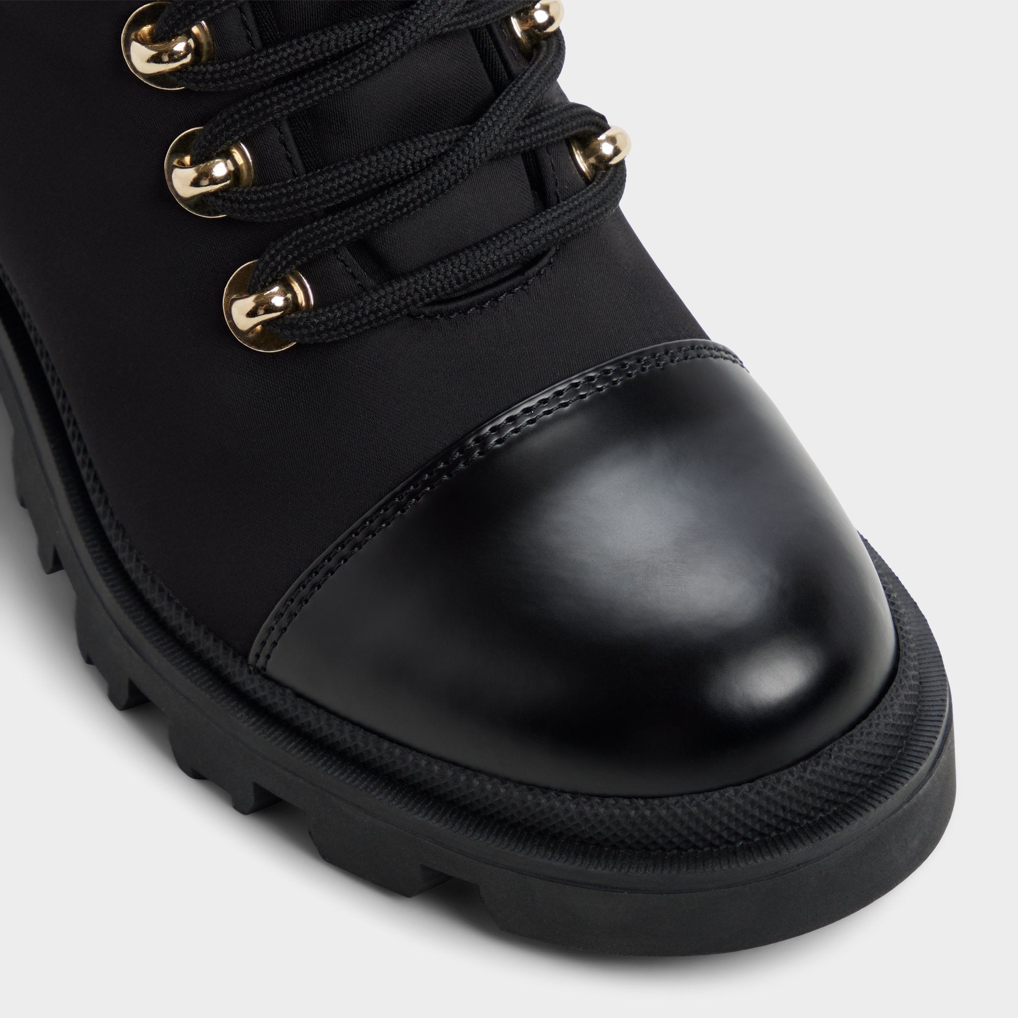Aldo Mariettia in Black - Lace-up boot, Lug sole