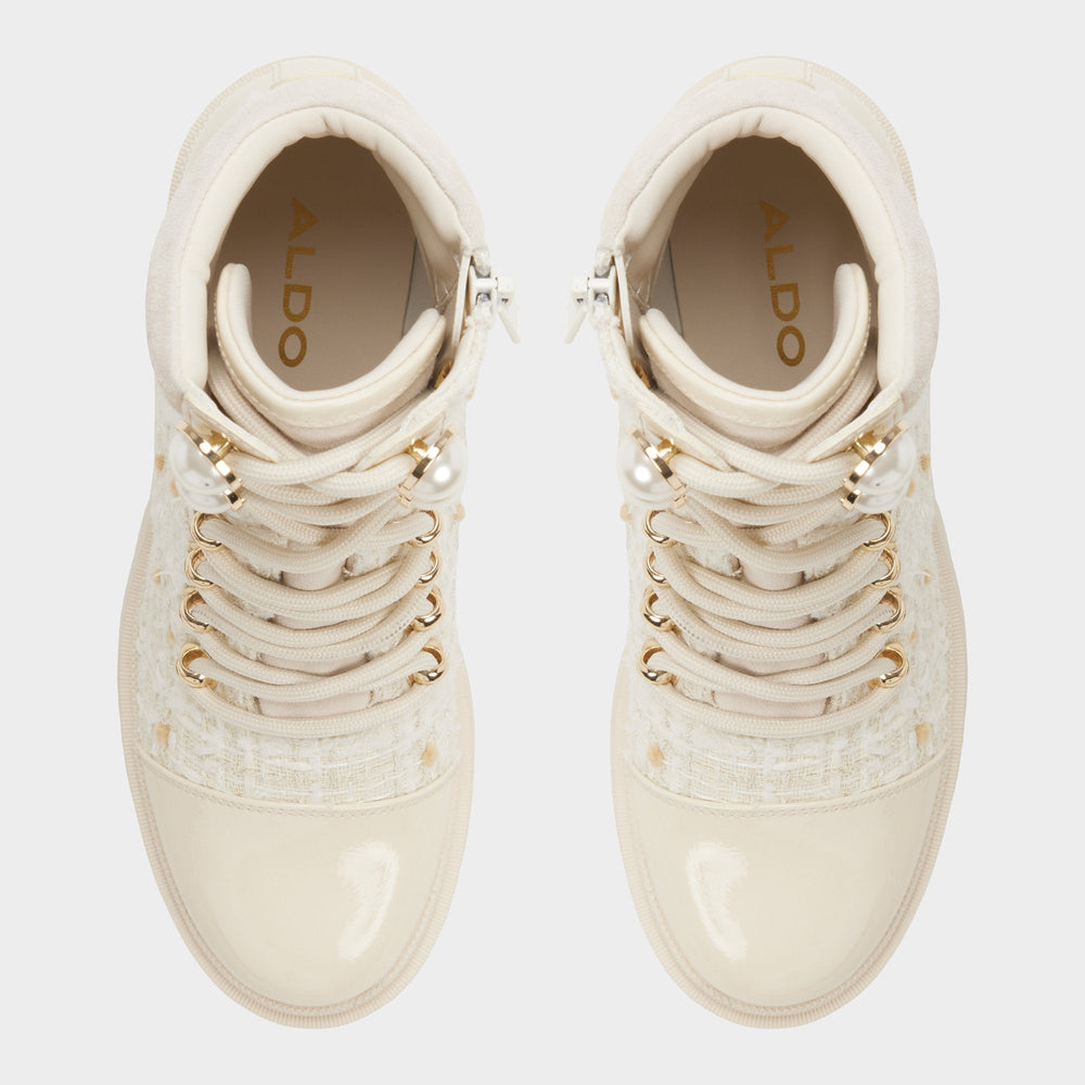 Aldo Mariettia in Other White - Lace-up boot, Lug sole