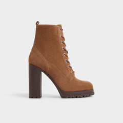 Aldo Rebelliously in Light Brown - Combat ankle boot, Lug sole