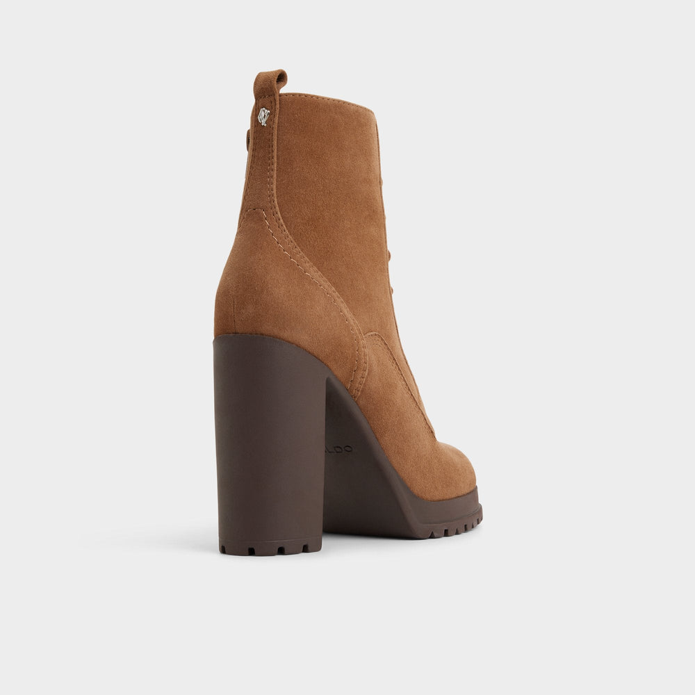 Aldo Rebelliously in Light Brown - Combat ankle boot, Lug sole