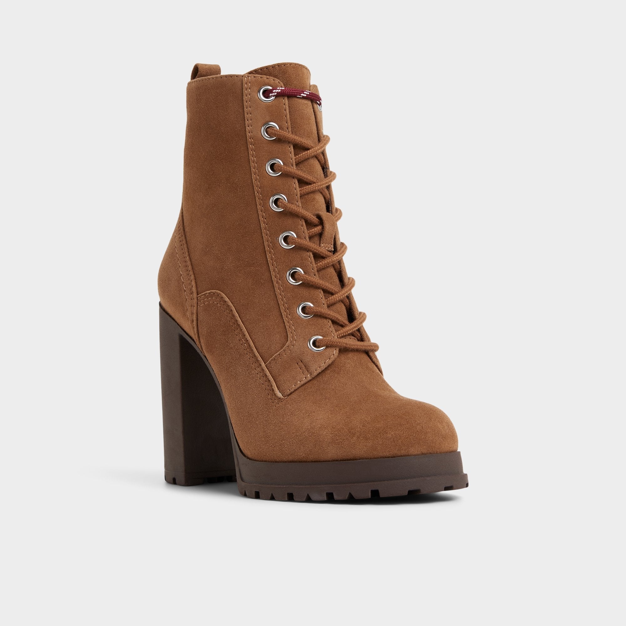 Aldo Rebelliously in Light Brown - Combat ankle boot, Lug sole