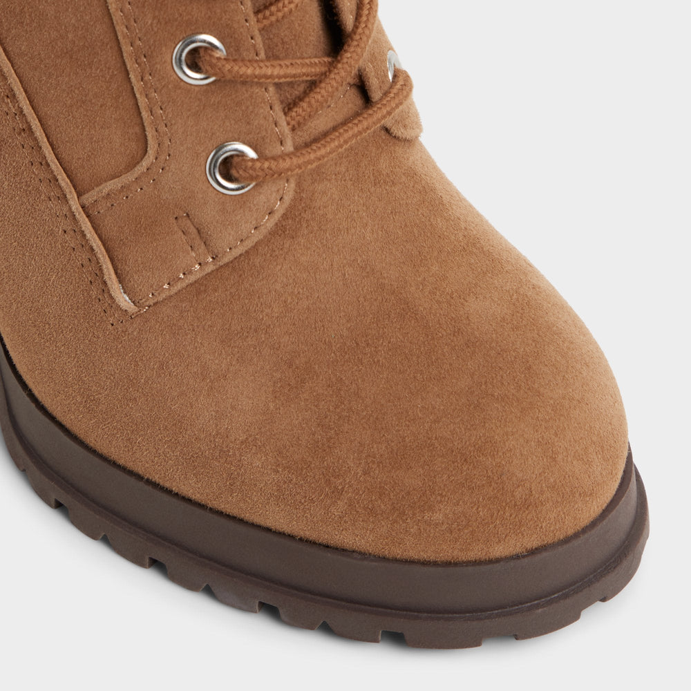 Aldo Rebelliously in Light Brown - Combat ankle boot, Lug sole