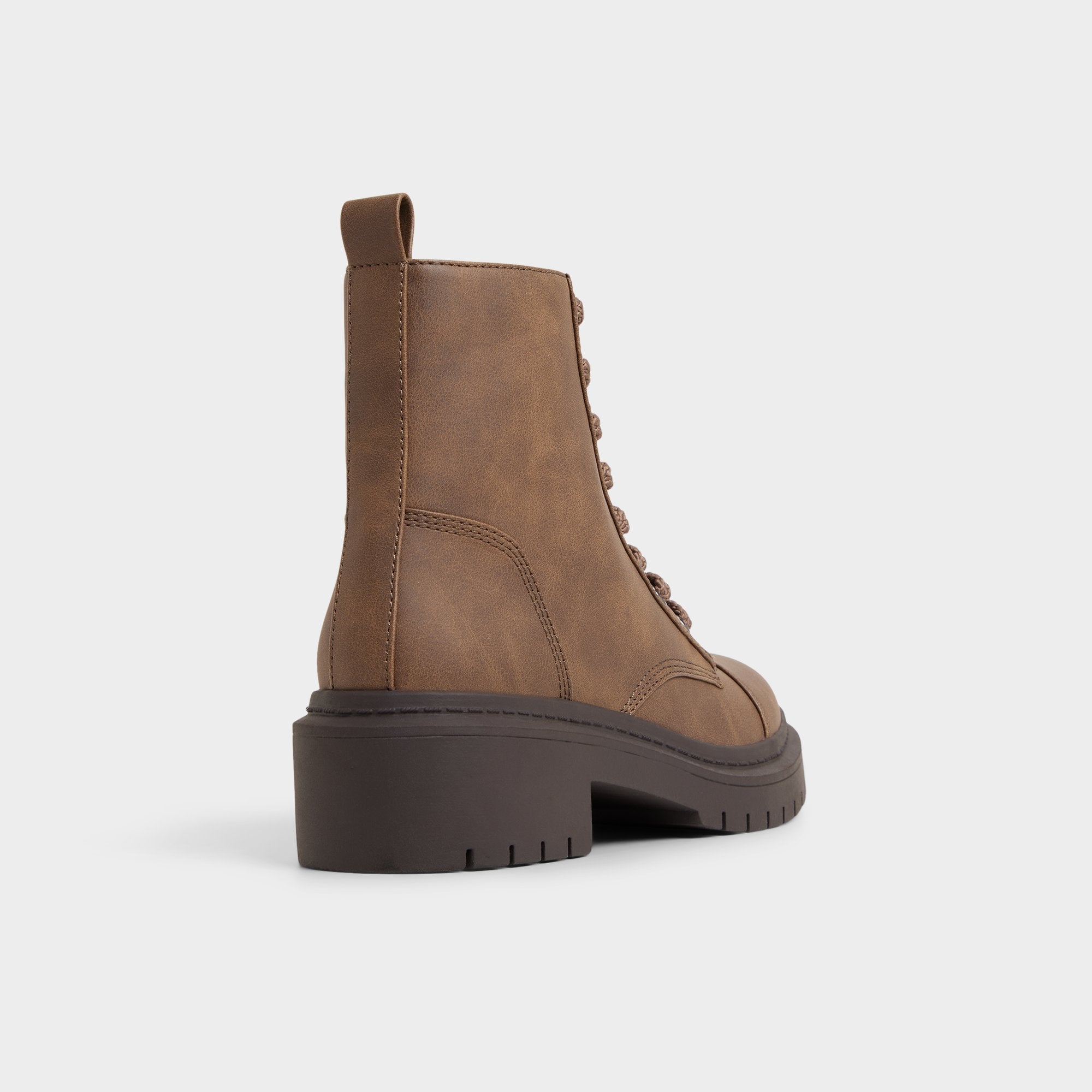 Aldo Goer in Medium Brown - Combat ankle boot, Lug sole