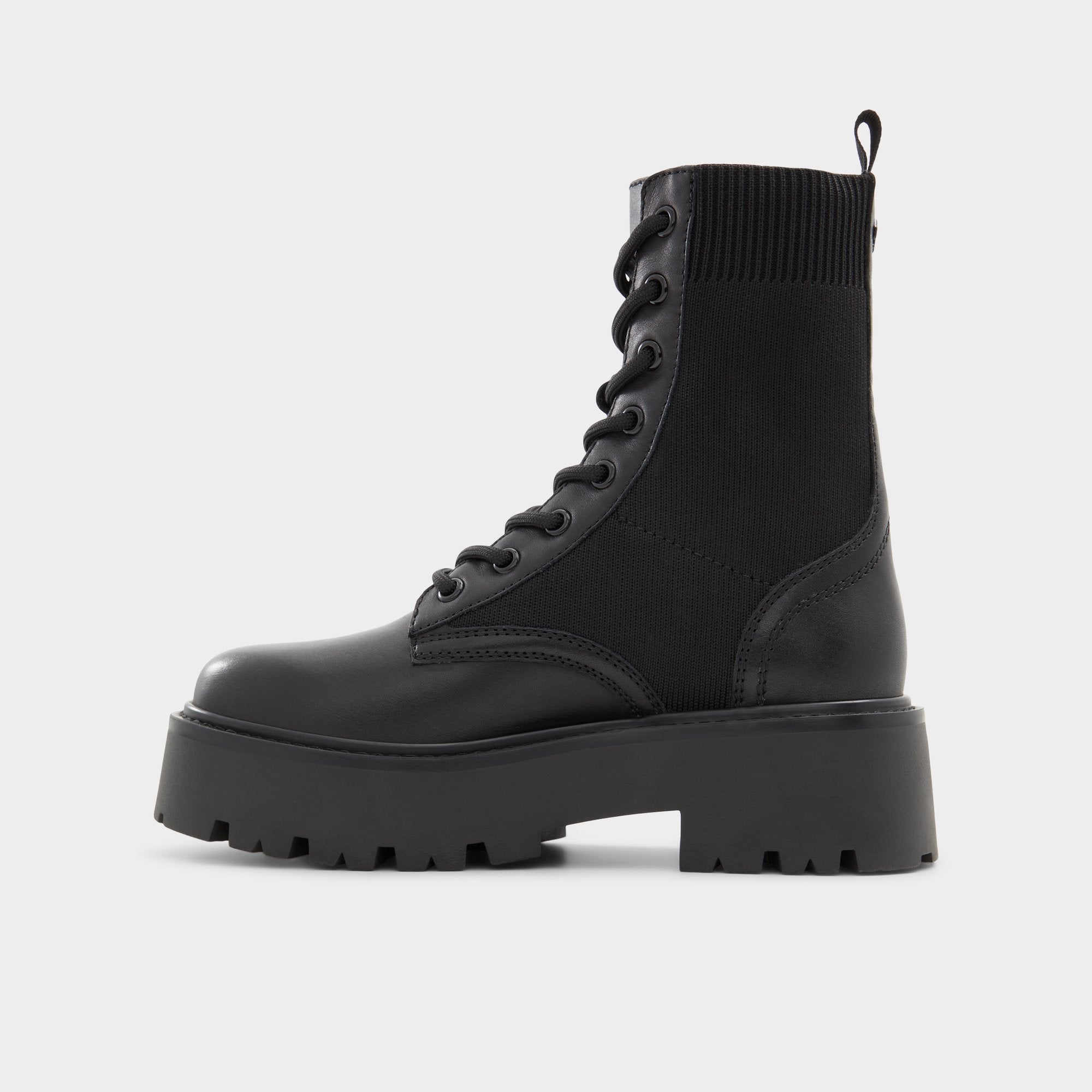 Aldo Talaleryknit Black Women's Combat boots - Combat ankle boot, Black