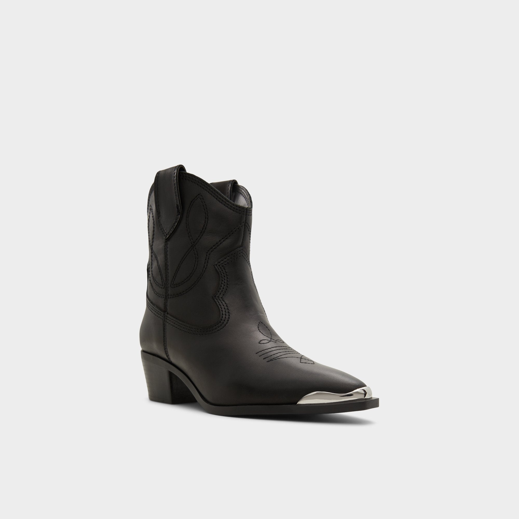 Aldo Valley Black Women's Western - Western boot, Block heel